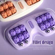 1 Stück Fußmassagegerät Mit Vierreihigem Rollrad, Fußakupressurpunktmassageroller Entspannt Plantar