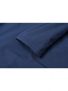 男士防风户外夹克，商务风格加厚连帽棉服外套健身服男 - 黑色 - 查看 8