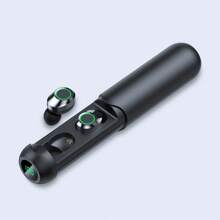 True Wireless Stereo Earbuds, TWS Headset With Touch Control Built-In Microphone,HiFi Sound Quality, LED Digital Display Charging Case,For Smartphones- Black - Black - View 11