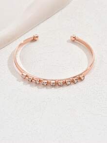 1入時尚玫瑰金女式簡潔優雅夢幻窗簾造型手鍊 - 彩色 - 查看 3