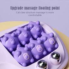 1 Stück Fußmassagegerät Mit Vierreihigem Rollrad, Fußakupressurpunktmassageroller Entspannt Plantar