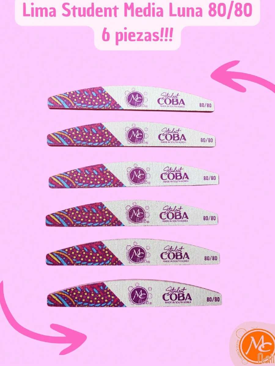 6 Pieces - Lima Student Half Moon 80/80 M.C NAILS - Grey - View 1