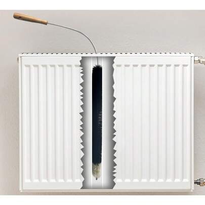 1 Peça Escova Para Radiador - 120cm - Escova Para Radiador Com Cerdas De Cabelo De Cabra - Adequada Para Limpeza De Radiadores De Superfície Plana