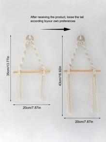 1 pezzo Portarotolo di carta igienica in stile bohémien, organizer da bagno per contenere i rotoli, espositore decorativo per camera da letto, ingresso, soggiorno, cameretta, porta gioielli e sciarpe (gancio casuale incluso)