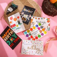 Happy Birthday Greeting Card Set, Including Invitation Card, Greeting Card And Envelope (6pcs) - Multicolor - View 3