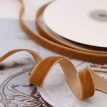 Cinta De Terciopelo 10 Yardas Cinta De Encaje Marrón Para Envolver Regalos Y Hacer Lazos Decoración Navideña - Marrón - Ver 3