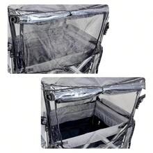 Big Size Rain Cover for Wagon Stroller,Mosquito Net for Wagon Trolley Cart,2in1 Big Cover with Window for Picnic Camping Wagon Stroller Waterproof Windproof Wagon Accessories.Cart Not Included