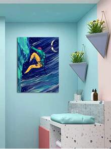 1幅卡通攀爬圖片海報,用於臥室、客廳、書房的牆面裝飾,帆布印刷,無框裝 - 彩色 - 查看 3