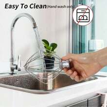 6 线搅拌器附件适用于 Kitchen Aid 倾斜头立式搅拌机，替换 K45WW，不锈钢，鸡蛋浓奶油搅拌器，蛋糕蛋黄酱搅拌器家庭厨房电器配件小工具工具圣诞节厨房用品烹饪圣诞节