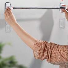1入組50公分不鏽鋼浴室毛巾架,附吸盤,塑料掛牆單桿毛巾架