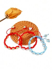 14pcs/package Christmas Themed Handmade Braided Bracelets, Suitable For Women's Daily Wear - Christmas series bracelet set - View 4