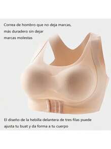 Sujetador corrector postural sin aros de 3 piezas - Beis - Ver 8