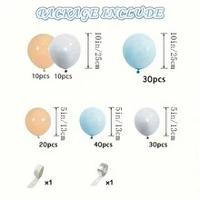 140 Pezzi, Kit Archetto Di Palloncini In Lattice Blue E Colore Della 5 E 10 Pollici, Per Feste Di Compleanno, Addio Al Nubilato, San Valentino, Matrimoni, Anniversari, Accessori Fotografici, Decorazioni Per Feste Festival E Scene Per La Casa