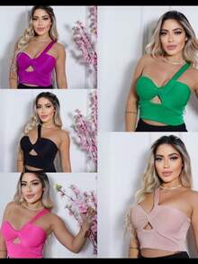 Women Tops - Màu hồng gỉ - Xem 2