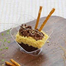 10pcs Heart-Shaped Mousse Cups, Pudding Cups, Jelly Cups, Tiramisu Cups, Dessert Cups, Plastic Dessert Cups - Transparent - View 3