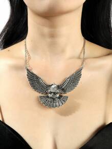 1pc Personalized Vintage Eagle Shaped Wrap Necklace Made Of Alloy - Antique Silver - View 1