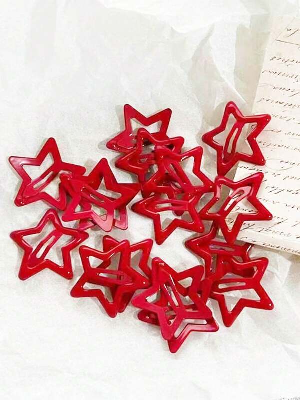 10/20 Stück Frauen Y2K Metall Fünf-Stern Haarclips, geeignet für den täglichen Gebrauch, Haarklammern, Haarspangen