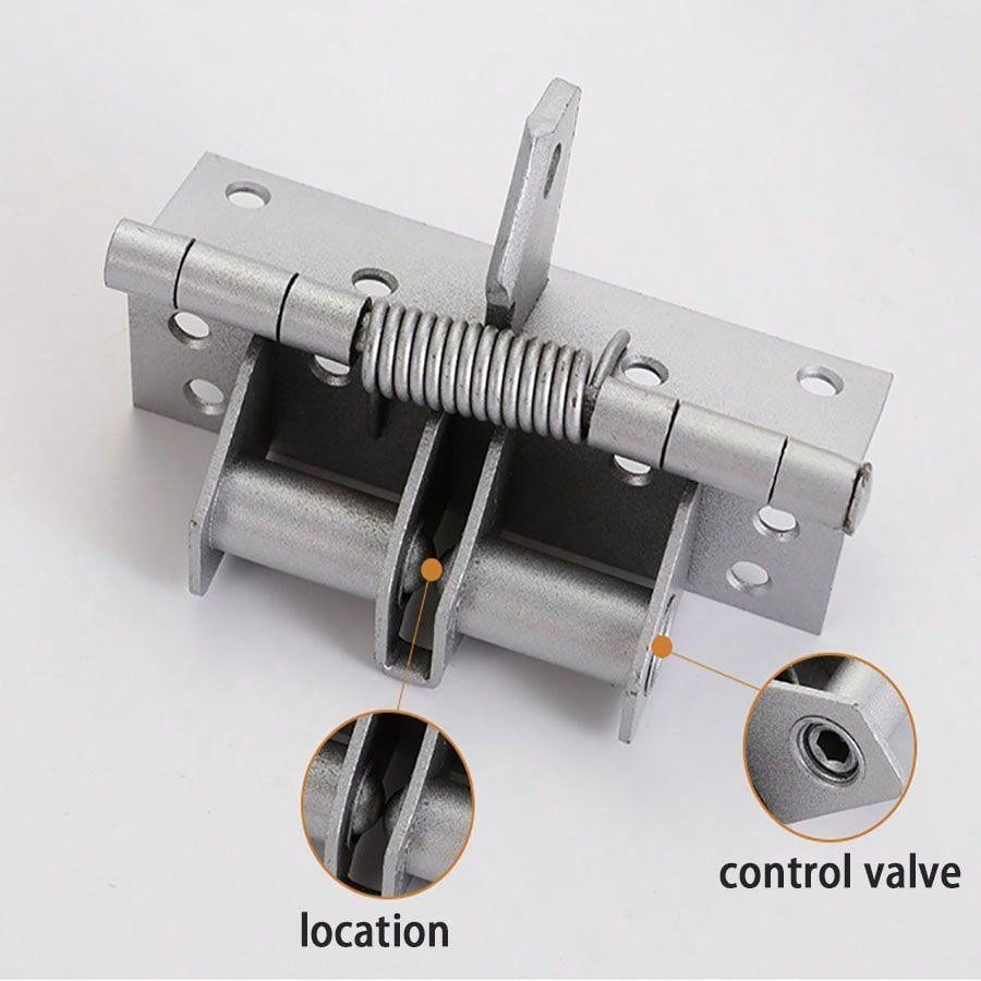 1pc Automatic Spring Hinge Door Closer With Rebound Function & Concealed Hinge 90 Degrees