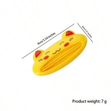 1入家用手動牙膏擠壓器,創意卡通圖案擠壓器,適用於牙膏和化妝品 - 黃色小貓 - 查看 7