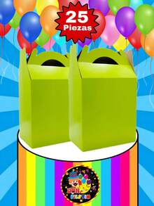 Colorful Candy Boxes Light Green Mint Birthday Theme Party Decoration Souvenir Ornament Bonus Bolo Box Cardboard Candy Box - Khaki - View 1