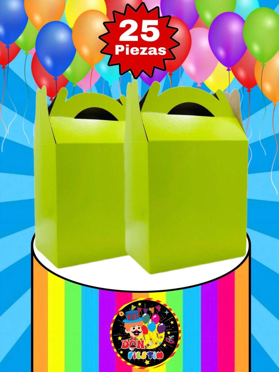 Colorful Candy Boxes Light Green Mint Birthday Theme Party Decoration Souvenir Ornament Bonus Bolo Box Cardboard Candy Box - Khaki - View 1