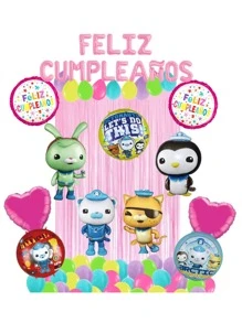 Octonauts Sea Balloons Birthday Party Decoration Kit - Pink - View 1