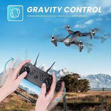 DEERC D10 Drone with Camera 2K HD FPV Live Video 2 Batteries and Carrying Case, RC Quadcopter Helicopter for Kids and Adults, Gravity Control, Altitude Hold, Headless Mode, Waypoints Functions,1 Piece, Black - 藍色 - 查看 3