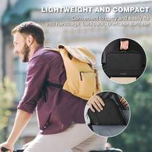Cable Organizer Bag Multifunctional Waterproof Gadget Double Layer Electronic Accessories Travel Storage Bag For Cables USB Drive Charger Power Bank IPad - 黑色 - 查看 7