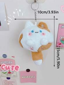 Juguete De Peluche De Gatito 4 Pulgadas, Lindo Y Chillón Para Mochila, Bolso O Como Llavero - Amarillo - Ver 6