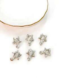 20入組/套水鑽星星DIY吊墜