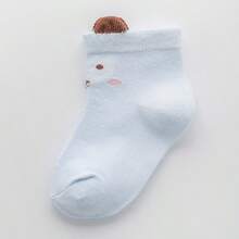 【5雙裝】春秋冬季嬰兒襪適合新生寶寶0-3個月1歲男女童兒童四季卡通可愛中小腿長襪無束縛設計 - 彩色 - 查看 7