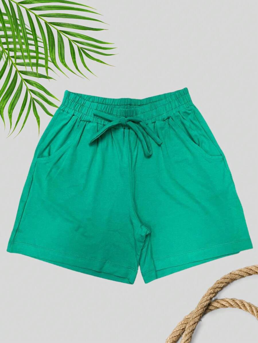Plus Size Shorts - Màu xanh Bạc hà - Xem 1