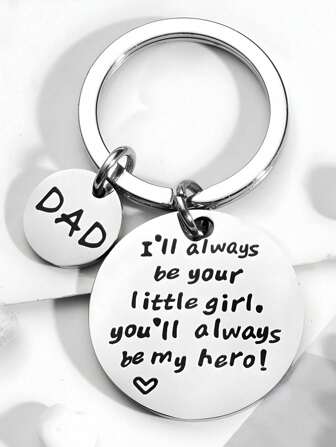 Street 1 件父亲节不锈钢钥匙扣，爸爸设计，适合男士生日礼物汽车配件包饰学院风可爱哥特 Y2k