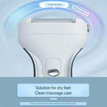 1入組2023新式電動足部磨砂器,數字顯示屏,可除去死皮,美化雙腳,附有濕乾兩用足磨石,可充電式一體化設計