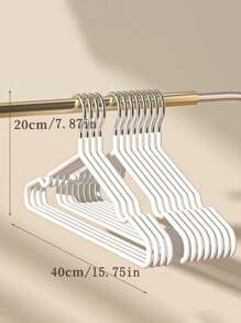 10pcs Hanger Clothes Accessories Plastic Coated Non-Slip Non-Marking Clothes Hanger For Adults