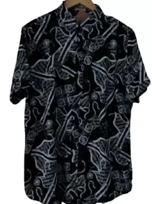 Men Shirts - 黑與白 - 查看 1