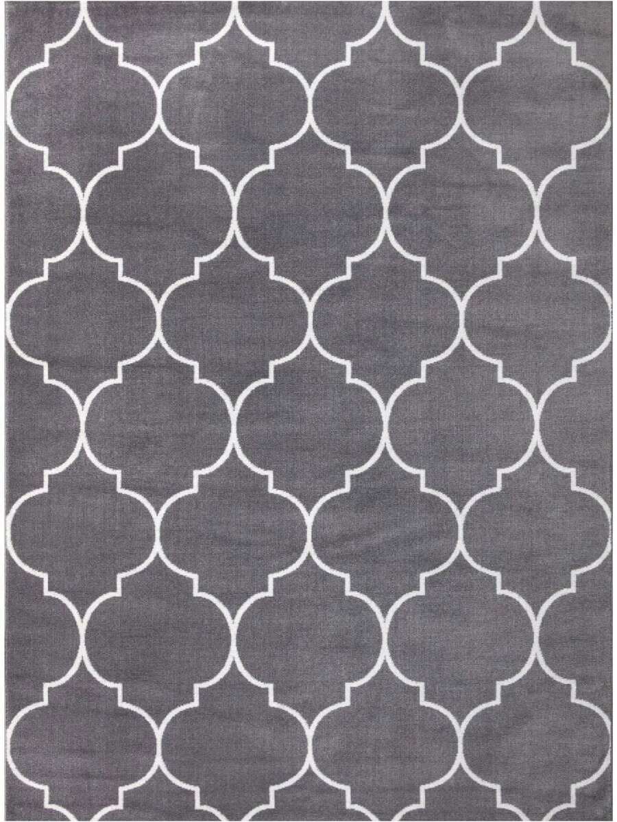 Jefferson Morocco Trellis Gray Area Rug 6'7"X9'3"