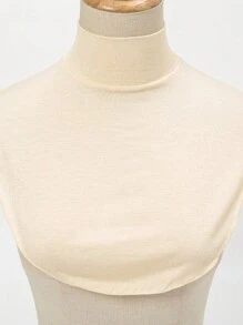 1入時尚坦克領實色防曬圍巾,適用於休閒裝扮 - 粉色 - 查看 1