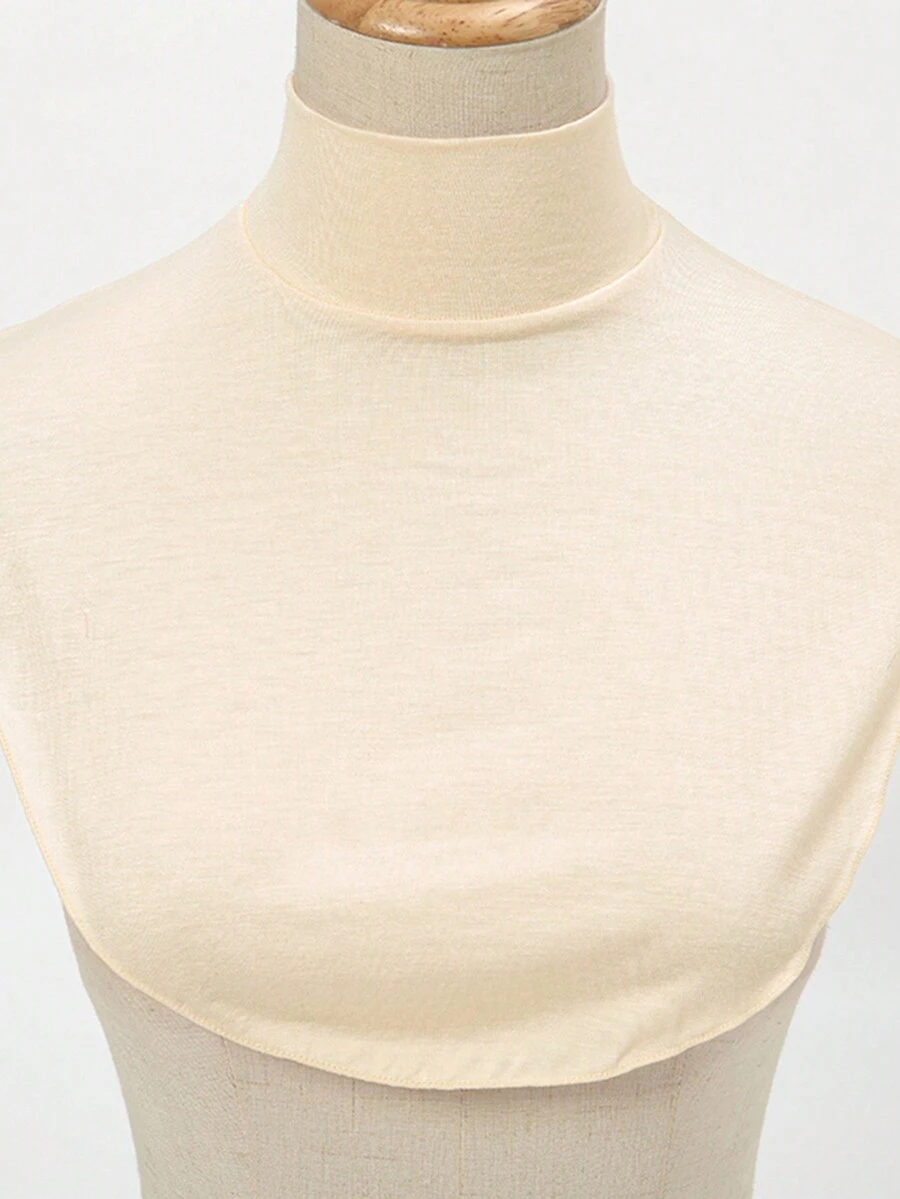 1入時尚坦克領實色防曬圍巾,適用於休閒裝扮 - 粉色 - 查看 1