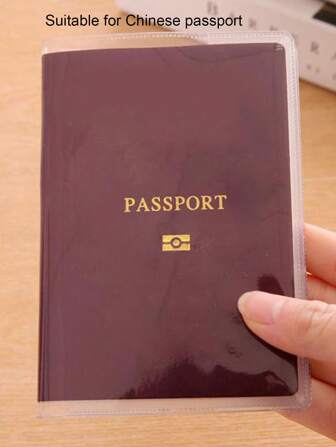Transparent PVC Passport Cover For Vacation Passport Pouch For Flight For Back To School For Men And Women Travel Essentials Travel Accessories Back To School Travel Stuff Travel Organiser Travel Items Travel Wallet Passport Holder Passport Wallet Beach Vacation Bag Summer Christmas Vacation