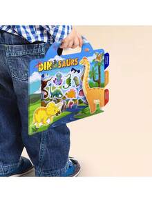 1 件蒙特梭利拼圖貼紙書,適合幼兒和學齡前兒童,手持式 - 綠色 - 查看 9