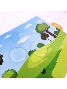 1 件蒙特梭利拼圖貼紙書,適合幼兒和學齡前兒童,手持式 - 綠色 - 查看 8