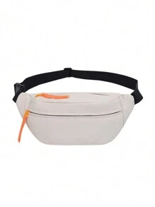1pc Fashionable Waterproof Women'S Waist Bag With Large Capacity, Convenient To Use - White - View 1