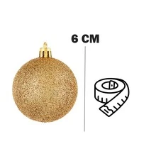 9入裝飾聖誕樹掛飾套裝,直徑6公分 - 紅色 - 查看 3