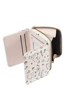 BATSIOE Cute Cat Print Women College Style Student Companion Wallet, Casual Lightweight Clutch Zipper Pouch Card Holder, Ideal Gift For Women