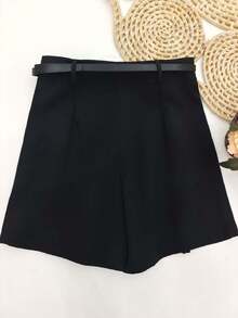 Women Shorts - 黑色 - 查看 5