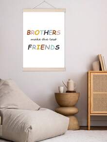 diy有框画31x44cm卷轴画挂画卡通波西米亚男孩房间兄弟朋友装饰海报办公室儿童房墙艺礼物时尚家居装饰清新简约彩色墙无框画芯