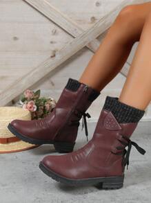 2023 Fashionable And Comfortable Ladies' Fashion Boots For Women - Burgundy - View 4