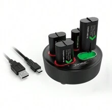 DOBE TYX-0645S 1 cái Đế sạc pin 4 trong 1 màu đen + Bộ pin sạc 1200mAh, Tương thích với X-ONE & X-Series - màu đen - Xem 2