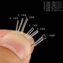 0.4 / 0.5 / 0.6 / 0.7 / 0.8 / 1mm彈性透明水晶線,圓形橡膠線,珠寶製作用品,diy手編手鐲 - 無色 - 查看 29